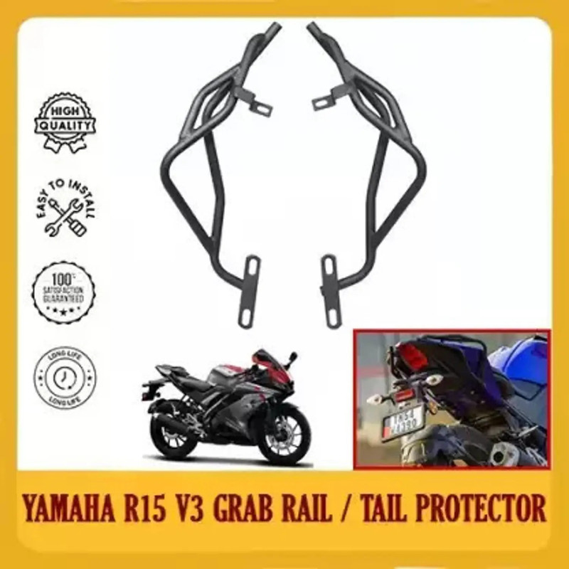 aqrin Heavy Metal Yamaha R15 V3 Grab Rail Bike Crash Guard(Yamaha)