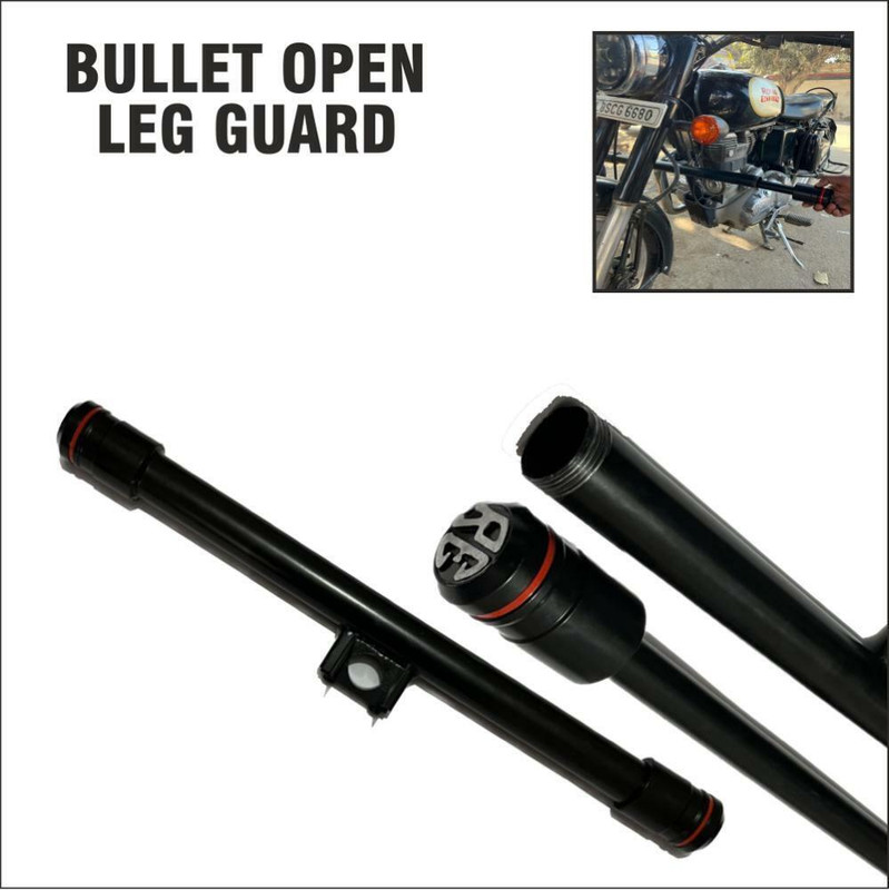 HouseOfCommon Bullet Leg Guard Single Rod with Open Leg Guard Classic Bike Crash Guard(Royal Enfield)