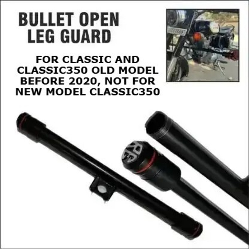 aqrin HEAVY METAL LEG GUARD FOR CLASSIC35O BIKE/CLASSIC ROD Bike Headlight Grill(Black)