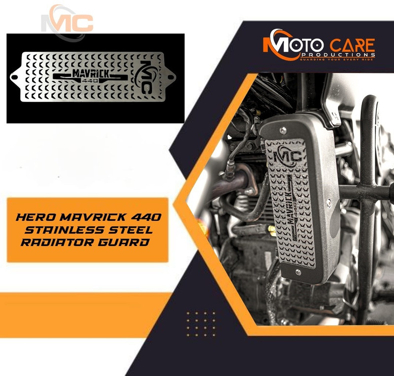 auto trends HERO MAVRIC 440 PREMIUM QUALITY RADIATOR GUARD STAINLESS STEEL Bike Radiator Guard(Hero)
