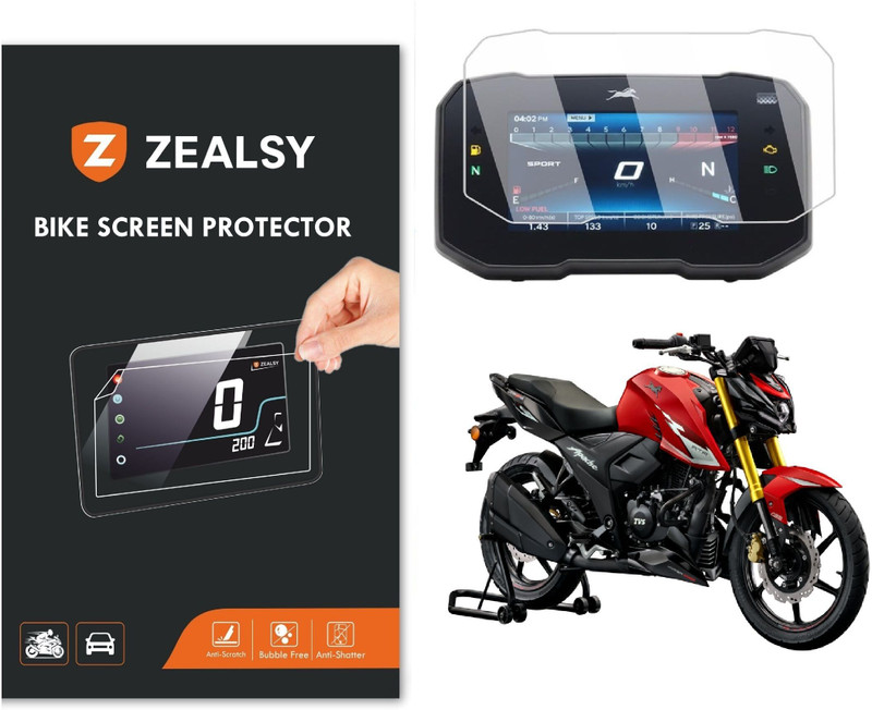 Zealsy Screen Guard for Apache 160 4V TFT Digital Speedometer Display Protector Bike Display Screen Guard(TVS)