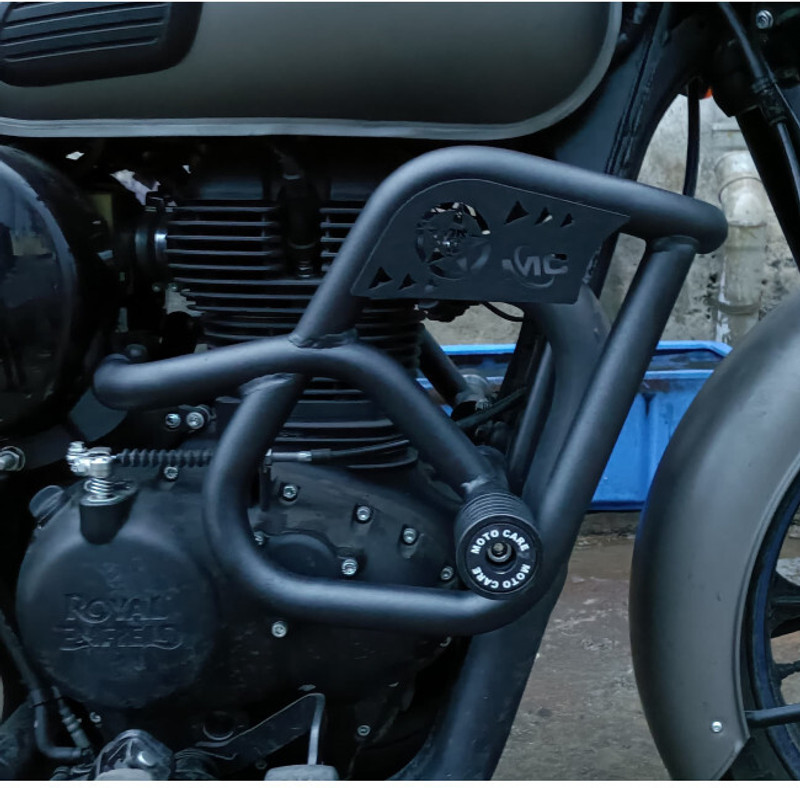 auto trends CRASH GUARD WITH DUAL SLIDERS FOR ROYAL ENFIELD REBORN 350(Royal Enfield)