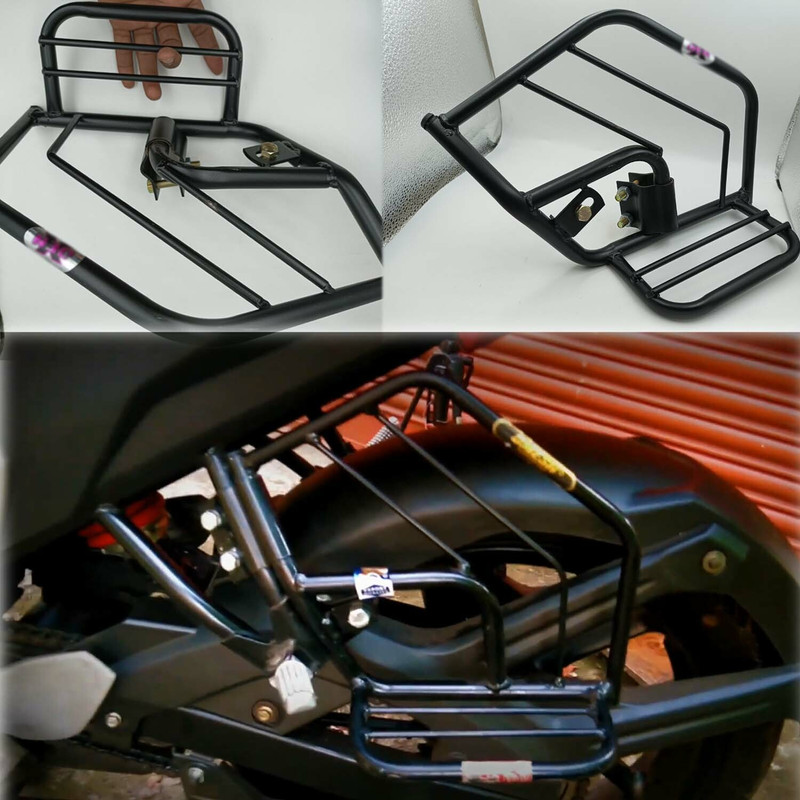 AutoGnix HIGH & HEAVY QUALITY HEAVY METAL SIDE GUARD FOR YAMAHA FZ V2/V3 Foot Rest(Black)