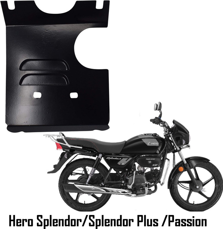 DAZZRIDE ENGINE PLATE SAFETY PLATE FOR HERO BIKES SPLENDOR+ XTEC BLACK Bike Engine Guard(Hero)