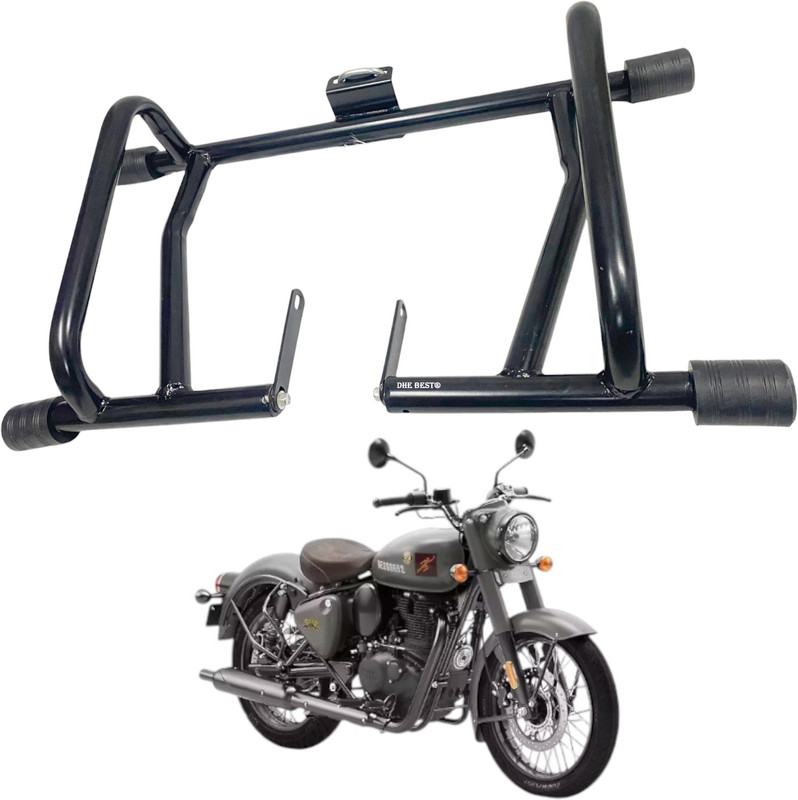 Dhe Best Bike Heavy Metal Slider Crash Guard Leg guard for RE Classic 350/500 OLD(Royal Enfield)
