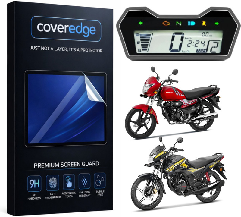 CoverEdge Premium Screen Guard For HONDA SHINE 100 DX 2025 & SP125 2020 to 2024 Model Bike Display Screen Guard(Honda)
