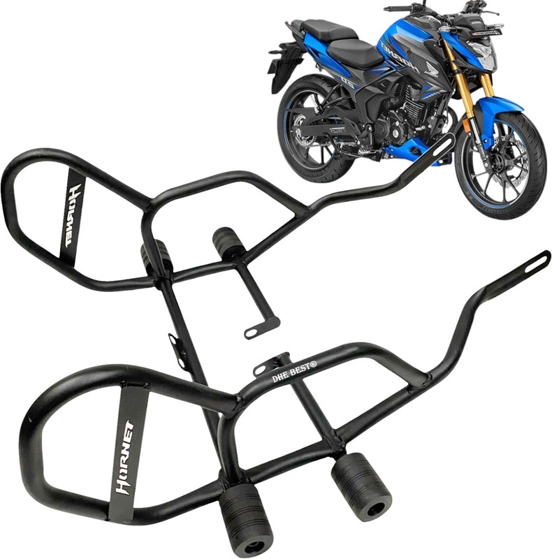 Dhe Best Bike Heavy Quality Metal Crash Guard with Slider Support For Honda Hornet 2.0(Honda)