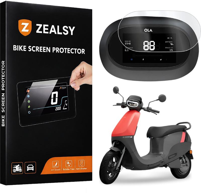 Zealsy Screen Guard Ola S1 X Digital Speedometer Display Protector Bike Display Screen Guard(Ola)