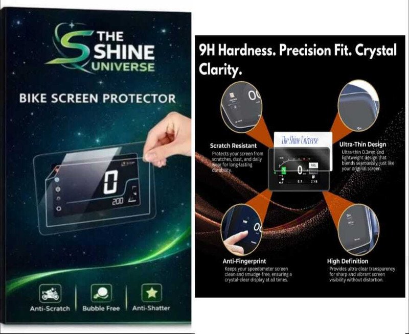 THE SHINE UNIVERSE Screen Guard For Dio 125 H Smart TFT Digital Display Screen Guard Bike Crash Guard(Honda)
