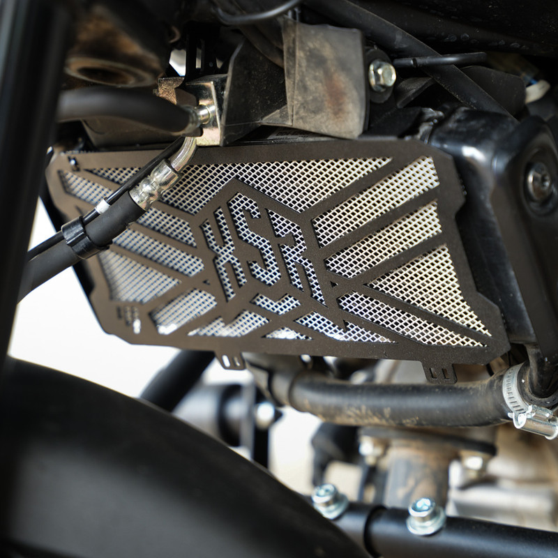M Technics XSR 155 Radiator Guard With Mesh | Mild Steel Radiator Grill For XSR 155 Bike Radiator Guard(Yamaha)