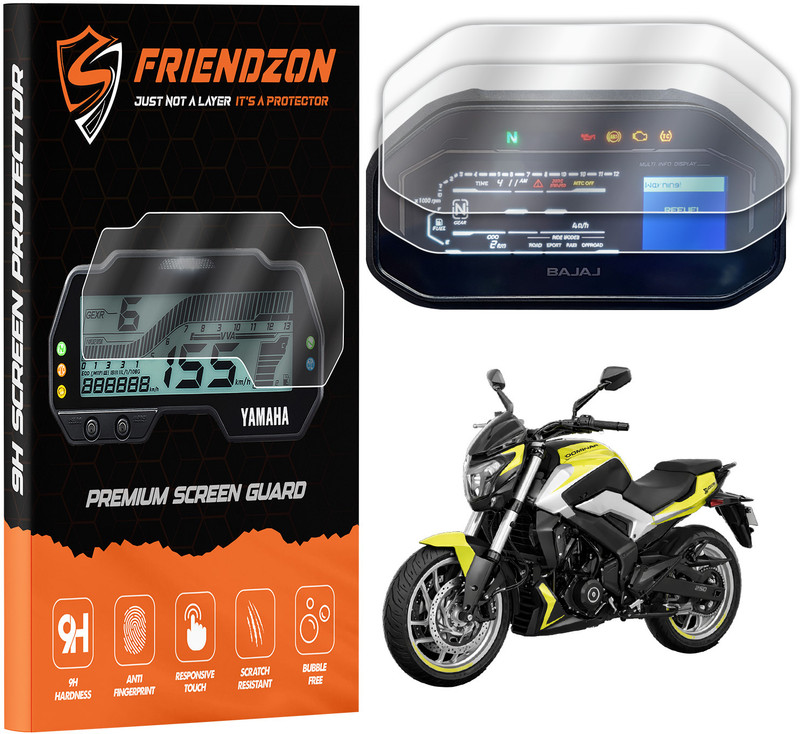 FriendZon Screen Guard for Bajaj Dominar 250 & 400 [2025]| 5-Inch Color Console(pack of 2) Bike Crash Guard(Bajaj)