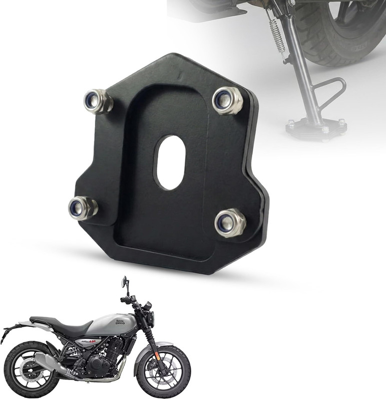 Moto Genius Side Stand Extender for Guerrilla Motorbike|Heavy-Duty Metal Side Stand Enlarger Bike Crash Guard(Royal Enfield)