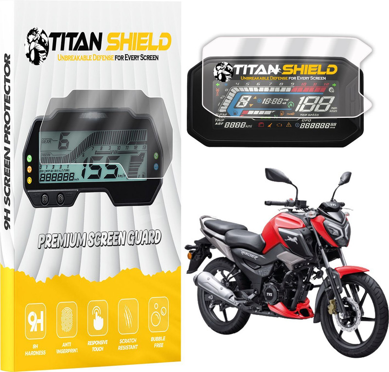 Titan Shield Screen Guard Protector for TVS Raider Instrument Cluster || Anti Scratch Bike Crash Guard(TVS)