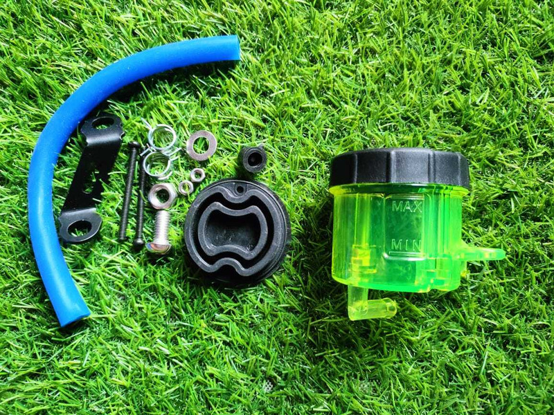 VermsBikers Universal Bike Brake Clutch tank Fluid Reservoir Oil Tank Oil can-02 (Neon) Handlebar Hand Guard(Universal For Bike)