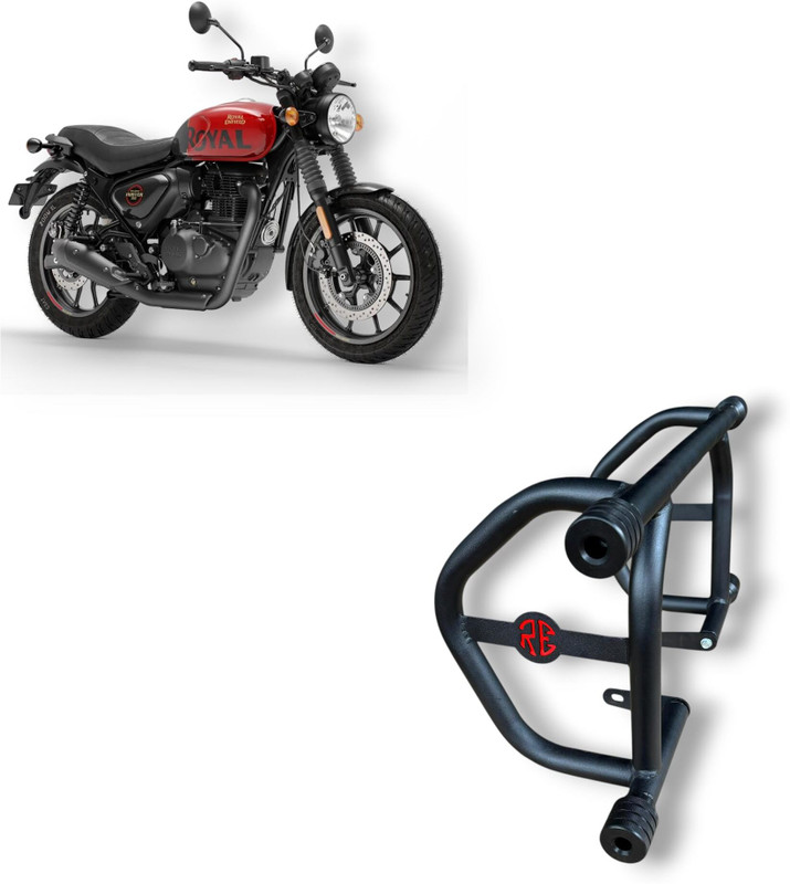 MOXZILLA Retro Crash Guard for Hunter 350 Bike with 4 Slides(Royal Enfield)