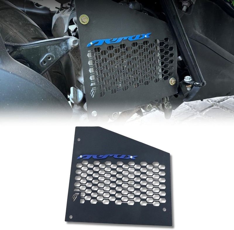 PHANTOM Bike Stainless Steel Radiator Guard for Aerox 155 Protector Grill Cover (Blue) Bike Radiator Guard(Yamaha)