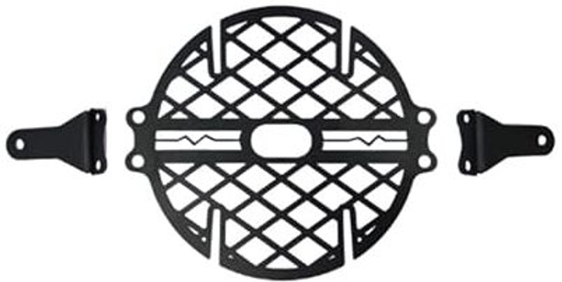 AAMBEtraders Metal Head Light Grill Rugged Front Guard Shield for XSR 155 Headlight grill Bike Headlight Grill(Black)