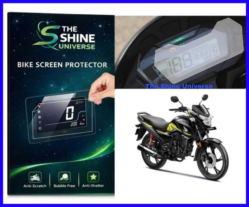THE SHINE UNIVERSE 9h+ BIKE CRESH PROTECTOR FOR HONDA 125 OLD MODULE SPEEDOMETER SCREENguard Pack-1 Bike Display Screen Guard(Honda)