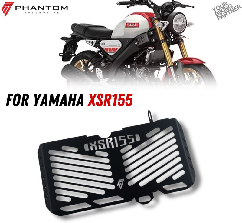 PHANTOM Mild Steel Guard For Bike XSR155 Protector Grill Cover (Black) Bike Radiator Guard(Yamaha)