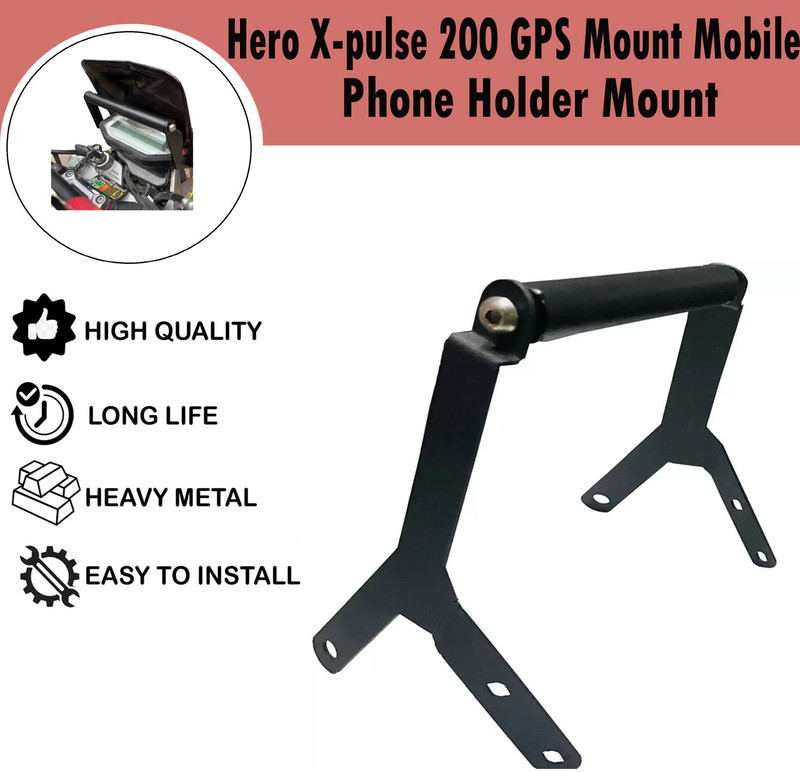 SRPHERE SR GPS Mount,Mobile Phone,Mount Bar for Hero Xpulse 200 4V BS6 Handlebar Hand Guard(Hero)