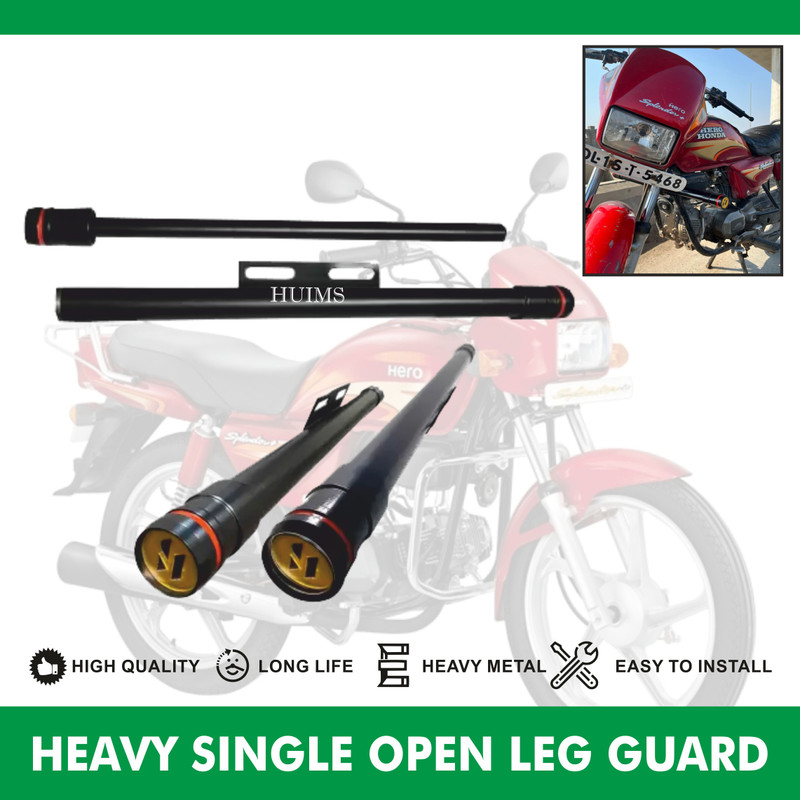 Allowing Premium single Rod open leg gurad for splendor Bike Crash Guard Rope(Hero)