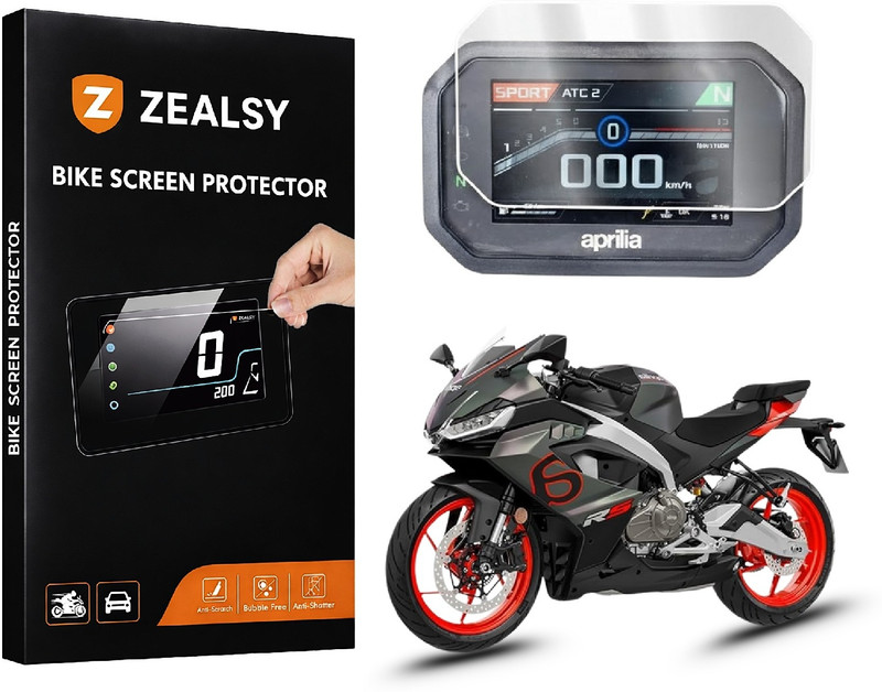 Zealsy Screen Guard for Aprilia RS 457 TFT Speedometer Display Protector Bike Display Screen Guard(Aprilia)