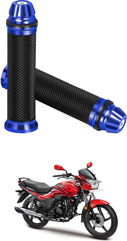 GONAMA Universal 7/8"(22mm) CNC Motorcycle Handlebar Grips with Bar End Cap SX1085 Handle Bar Grip For Mahindra Pantero(Pack of 2)