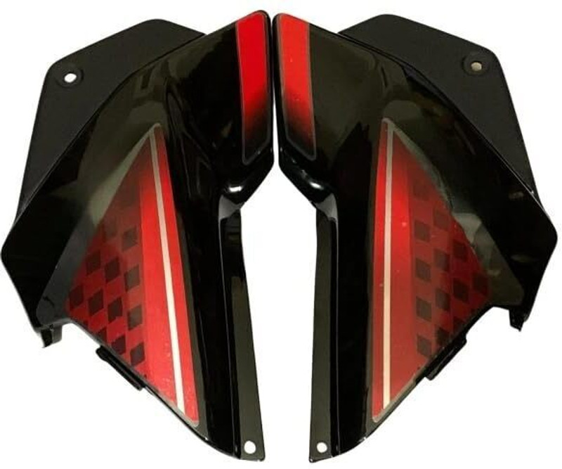 Mudsor GLAMOUR T7 SIDE PANEL BLACK RED Bike Radiator Guard(Hero)