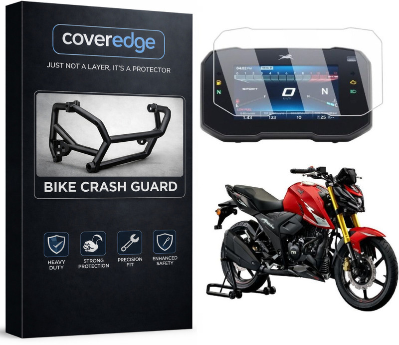 CoverEdge Premium Screen Guard for TVS APACHE RTR 160 4V & RTR 200 4V BIKE 2025+ Bike Display Screen Guard(TVS)