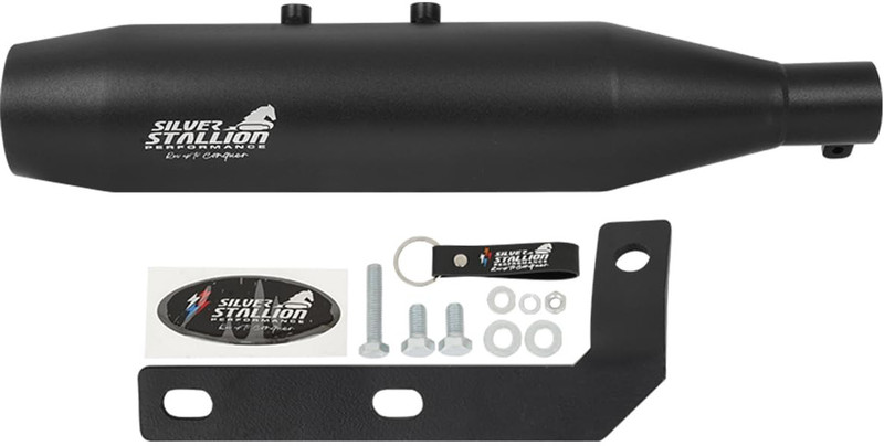 SILVER STALLION PERFORMANCE Silver stallion performance exhaust HUNTER 350 BM Royal Enfield 350 Twin Spark Slip-on Exhaust System(Stainless Steel)