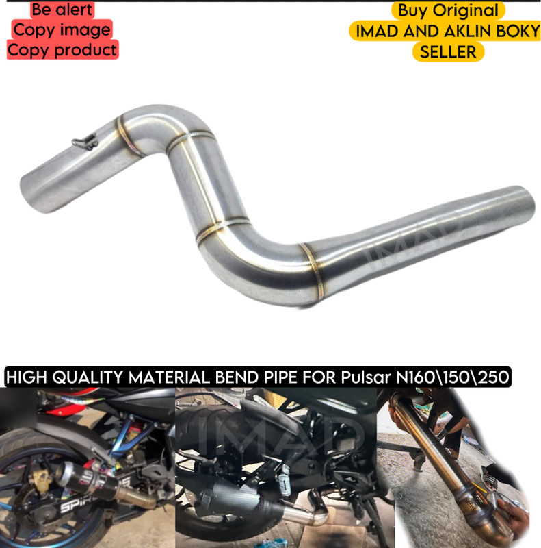 Aklin Boky N Bajaj Pulsar Slip-on Exhaust System(Stainless Steel)