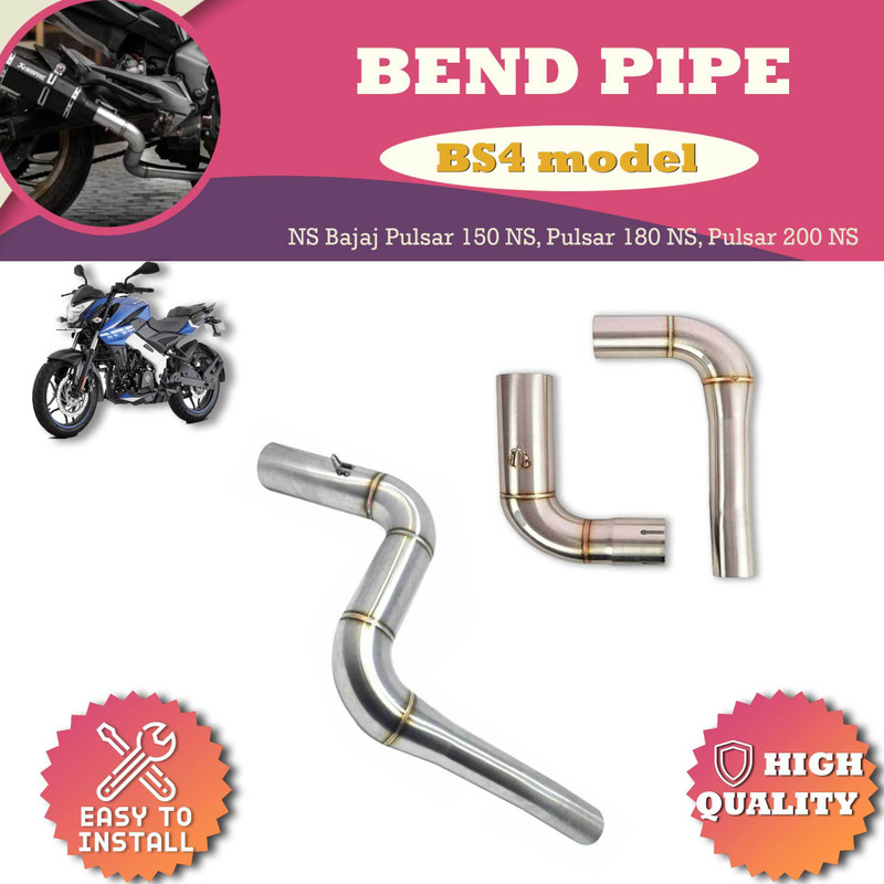 Huims Bajaj Dominar 400, Pulsar 200 AS, Pulsar 200NS Full Exhaust System(Stainless Steel)