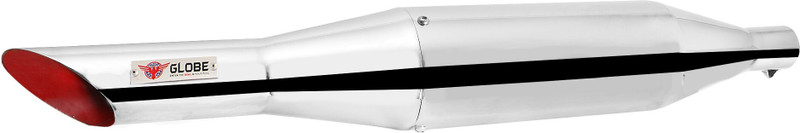 globe Booster CHROME ROYAL ENFIELD REBORN,METEOR NUMBER 1 Silencer’s RICH SOUND Royal Enfield Classic, Classic 350, Classic 500, Classic Chrome, Classic Desert Storm Full Exhaust System(Mild Steel)