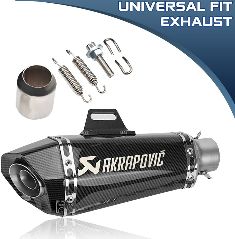 OTO2EYE Carbon Bajaj, Hero, Yamaha, Honda, TVS, Suzuki, KTM, Hyosung, Kawasaki, BMW, Universal For Bike Universal For Bike Slip-on Exhaust System(Stainless Steel)