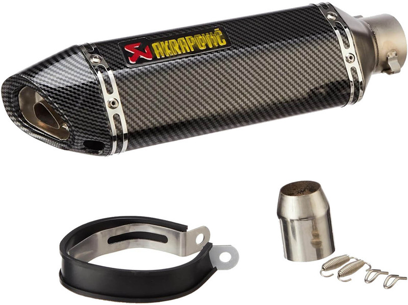Vagary New Akraphovic Exhaust/Silencer Wtih Inbilt DB Killer for Hero, TVS, KTM, Kawasaki, Yamaha, Suzuki, Bajaj Universal For Bike Full Exhaust System(Carbon Fiber)