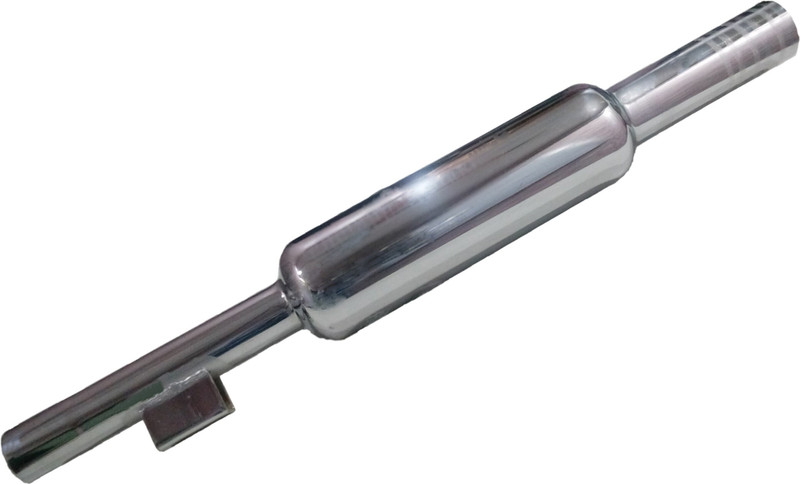 WORDZ Short Bottle Empty Chrome Mini Punjab Exhaust silencer Royal Enfield Classic 500 Full Exhaust System(Mild Steel)