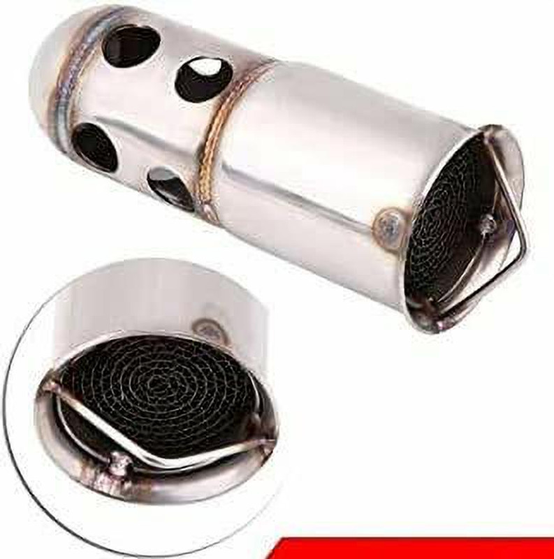 Vagary Universal Racing Exhaust DB Killer Catalytic Converter Silencer Muffler Yamaha, KTM, Kawasaki, Suzuki Universal For Bike Slip-on Exhaust System(Stainless Steel)