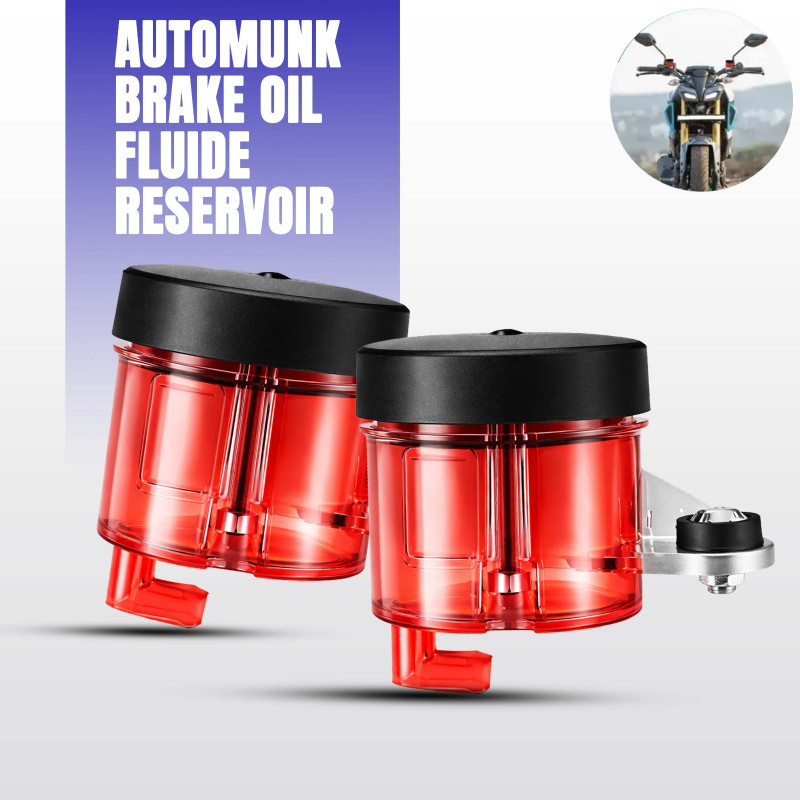 automunk Brake Oil Reservoir Tank for Bike High Quality Leak Proof red Oil Filler Cap