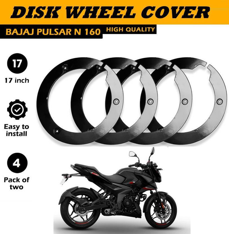 GRANDFLY 4 PCS 17 PRO DISC WHEEL COVER FOR pulser n160. Bike Fairing Kit