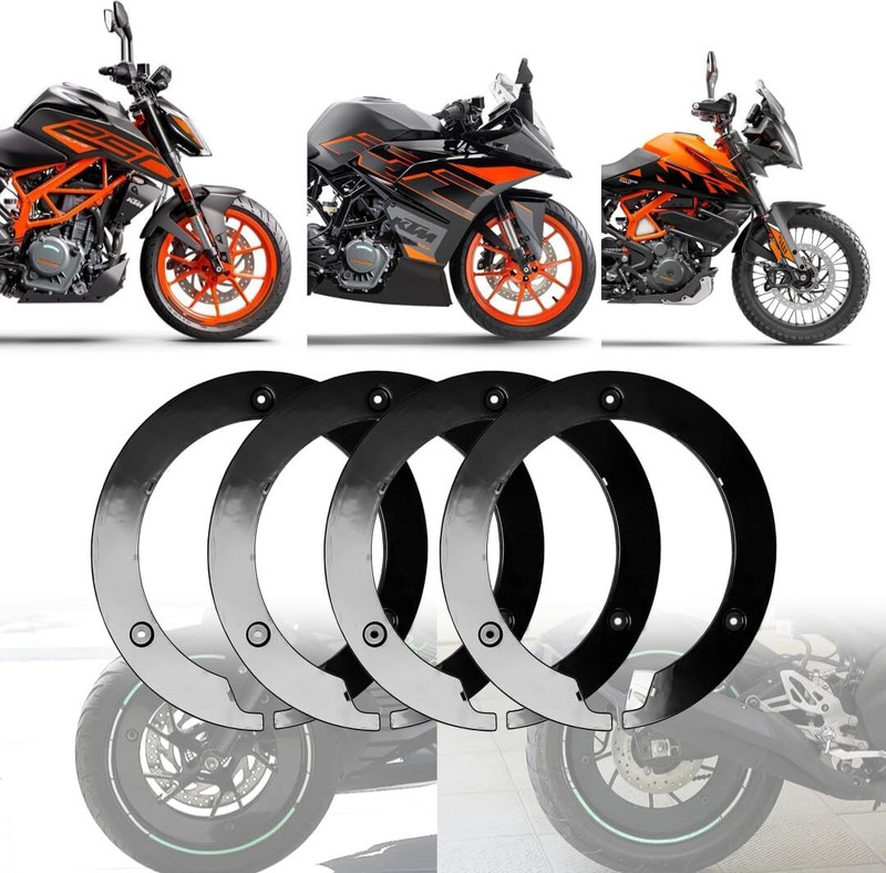 Sunriders Duke/Rc 200, 250, 390 Bike Wheel Cover 17 Inch 4 pc ( Black) Wheel Cover For NA NA(17.0 inch)