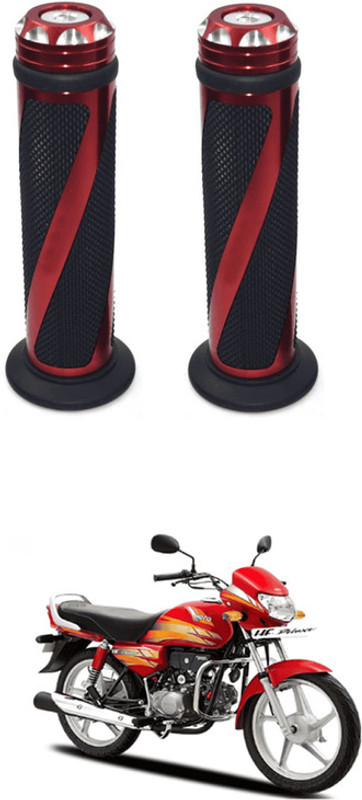 LOVMOTO Universal For 7/8" 22mm Non-slip Rubber motorcycle Handlebar For HF Del-uxe Handle Bar Grip For Hero Hunk(Pack of 2)