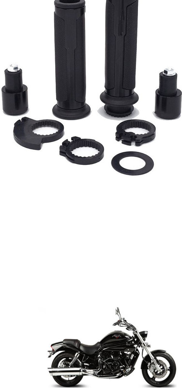 PRTEK Motorcycle Rubber Hand Grip For 7/8" 22mm Handlebar 16 Handle Bar Grip For Hyosung Aquila Pro 650(Pack of 2)