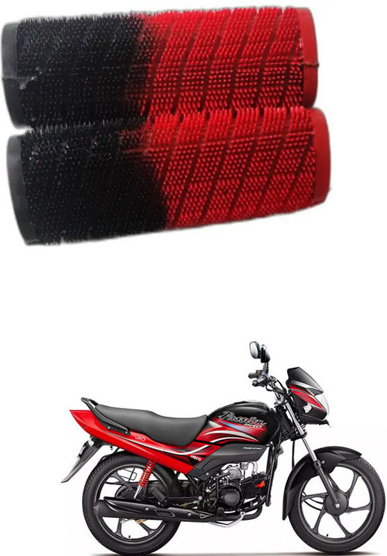 E-Shoppe Bike Handle Grip (Red, Black) For Passion Pro Handle Bar Grip For Hero Universal For Bike(Pack of 2)