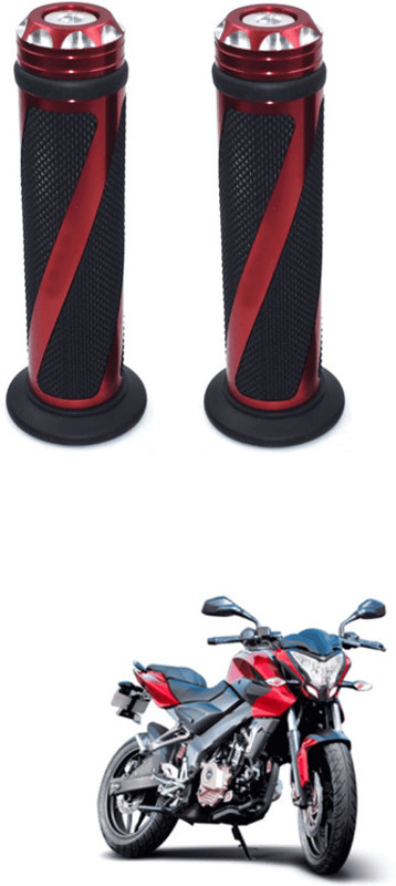 LOVMOTO Universal For 7/8" 22mm Non-slip Rubber motorcycle Handlebar For Pul-sar 200 Ns Handle Bar Grip For Bajaj Pulsar 150 DTS-i(Pack of 2)