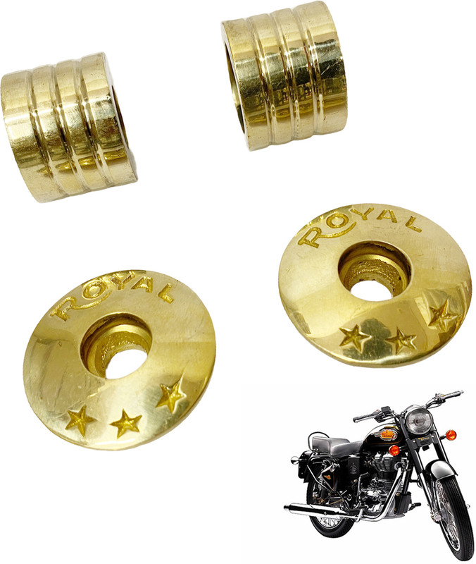 Dhe Best Star logo handle Bar Weight For Royal Enfields All Models Not Interceptor Bike Handlebar Weights(1 Yellow)
