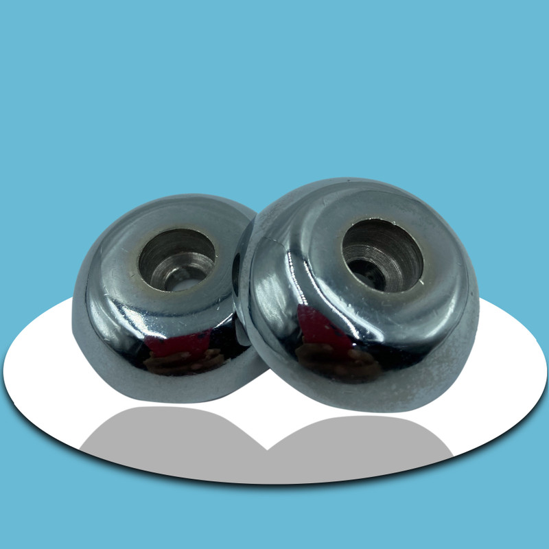 SWIFT7 HANDLE WEIGHT CHROME FOR ROYAL ENFIELD REBORN MADEININDIA Bike Handlebar Weights(2 Silver)