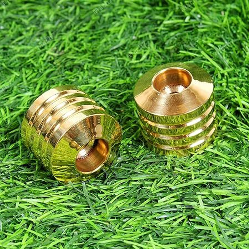 WHEETOYKART HANDLE BAR WEIGHT PURE BRASS FOR ROYAL ENFIELD MADE IN INDIA Bike Handlebar Weights(2 Gold)
