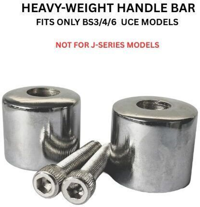 EAZ HANDLE WEIGHT CHROME Bike Handlebar Weights(2 Silver)