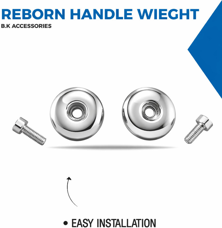 FATHER AUTO Bike|Handle Weight Silver Heavy Strong Material For RE Reborn Model Bike Handlebar Weights(2 Silver)