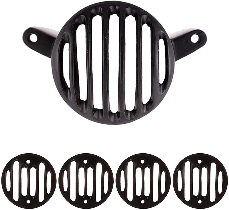 Ramanta 01 Classic Back/Tail Indicator Grills, Compatible BS - 4/6 with Model Year 2021 Bike Headlight Grill(Black)